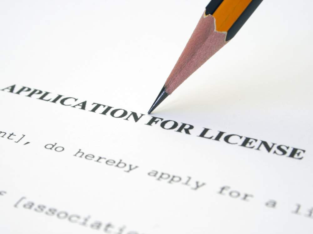 White paper that is an application for a license