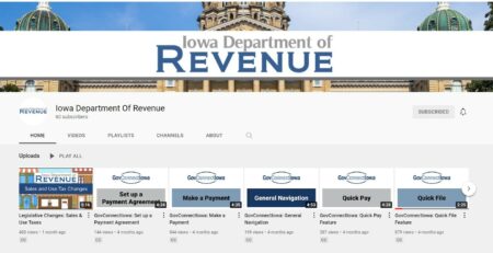 Iowa Department of Revenue webpage