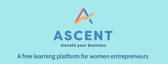 ascent logo, a free learning platform for women entrepreneurs