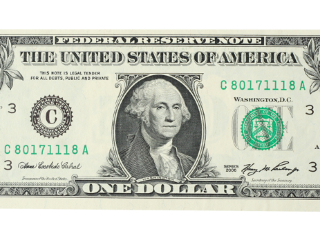 a close up of a dollar bill